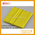 POM Warna-Warni Numeric dan Letter Cable Marker Strips